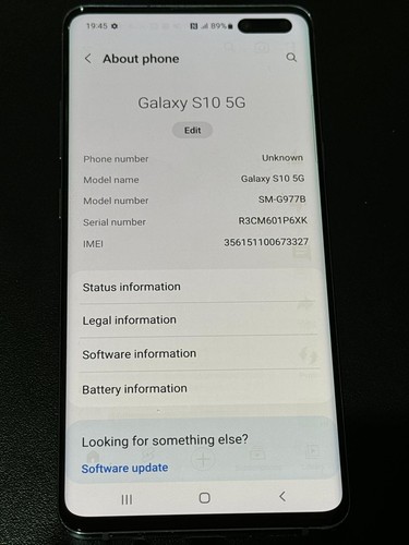 Samsung galaxy s10 - 5g, 256gb